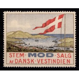 1917 - Dansk Vestindien - Mærkat mod salg - Ustemplet.
